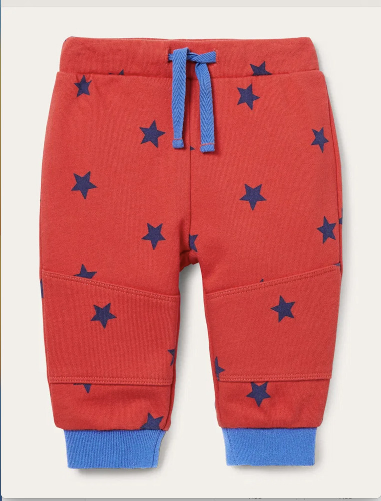 Baby Mini Boden Warrior Knee Star Jersey Joggers Bottoms - Picture 1 of 2